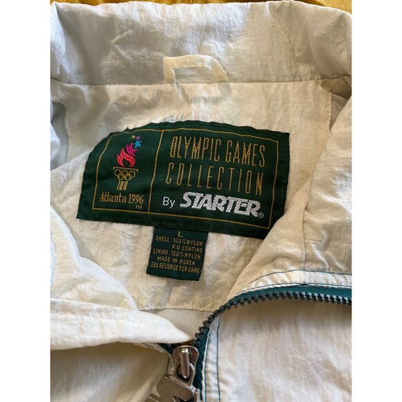 Olympic Games Collection by Starter Atlanta 1996 hooded half zip jacket size L - Picture 3 of 11